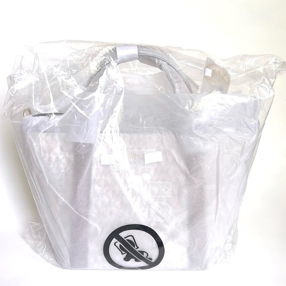 NWT MK Mini Crossbody Signature Logo Canvas in Cream, Brown Accent Color & Gold - Picture 4 of 4